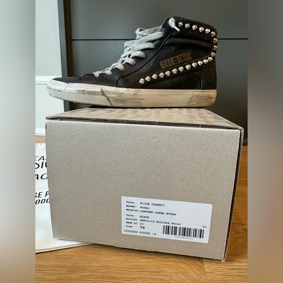 EUC • Golden Goose • Women’s Slide Black Leather With Studs • 8 - Picture 4 of 13